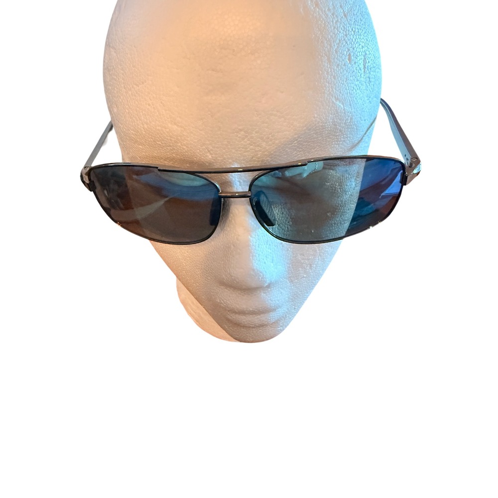 SUNGAIT Mens Rectangle Aviator‎ Sunglasses Gunmetal Metal Frame S2458 62-16-133